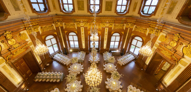    baroque palace Upper Belvedere, dinner Marble Hall / Oberes Belvedere, Vienna